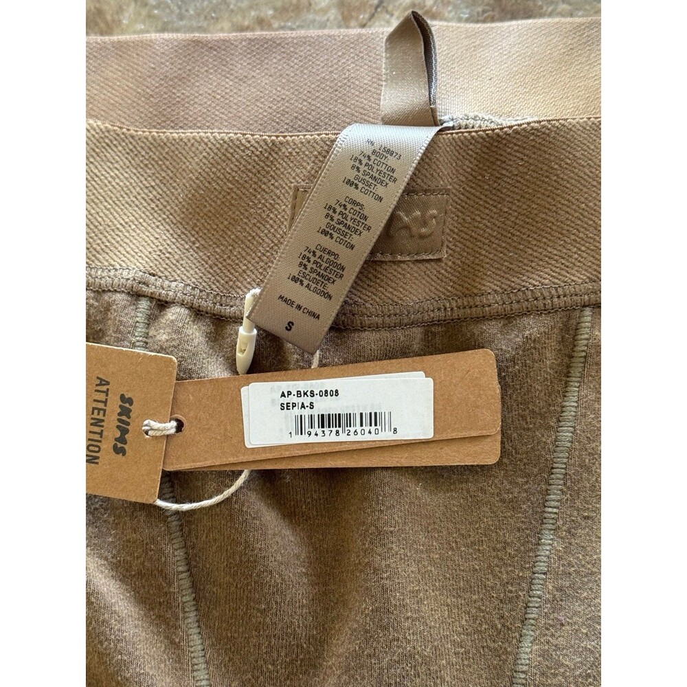 Skims Outdoor Seamed Bike Shorts Sepia Size Small - Picture 7 of 8